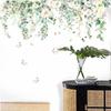 Pegatinas de pared decorativas transfronterizas de Amazon, pegatinas de mariposas, flores y plantas de vid, diseño de fondo de pared para habitación y dormitorio.