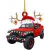 Decoração de Árvore de Natal Caminhão Barco a Vapor Escavadeira Caminhão de Bombeiros Jeep Pingente Pendurado Presente de Festa de Natal