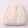 Gorro de Punto de Piel de Conejo de Color Puro Nuevo para Otoño e Invierno, Cómodo y de Moda, Gorro de Lana de Imitación de Piel de Conejo, Venta Directa de Fábrica, Gorro de Felpa Versátil