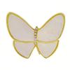 Folha de acrílico borboleta broche elegante moda feminina inseto pino corpete branco uma geração de cabelo