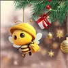 Amazon Transfronterizo Nueva Abejita Decoración Navideña Colgante para Coche Abeja Acrílica Colgante Decoración Navideña