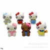 Llavero Colgante de Gato KT 3D de Dibujos Animados Lindo Hello Kitty Exquisito Adorno para Llavero de Coche Pequeña Figura