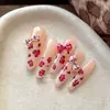 Celebridad de Internet Estampado de Leopardo Moño Accesorios para Uñas Artísticas Dibujos Animados Lindos Pajarita Mixta Diamante de Resina para Uñas Accesorios Venta al por Mayor
