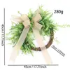 Nuevo Adorno Navideño Pequeño Planta Verde Artificial Suministros de Decoración Corona Navideña Artificial Decoración de Lazo para el Hogar Adornos Colgantes
