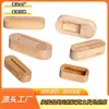 Luz de Noche USB con Base Luminosa de Madera Maciza, Base Rectangular de Lámpara de Madera Acrílica, Madera Procesada en Nuevo Estilo Chino