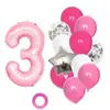 13 globos de látex de 32 pulgadas número combinación de cumpleaños fiesta de cumpleaños para bebé set de globos de decoración