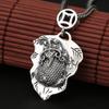 Venta al por mayor de joyería de plata esterlina s925, colgante de plata tailandesa con personalidad, retro, una hoja, riqueza, dominante, suéter valiente, etiqueta colgante
