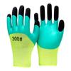 Guantes Transpirables King Resistentes al Desgaste 300 # Espuma de Látex Semi-Colgantes Cómodos Antideslizantes No Cubren la Mano Guantes Protectores para Sitios de Construcción y Jardinería