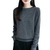 Suéter de Punto Jacquard con Relieve Estilo Francés para Mujer, Nuevo Suéter Cálido de Hilo Fino de Manga Larga, Elegante Suéter Brillante de Seda