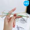 Gafas cuadradas coreanas de luz azul nueva moda amor color deslumbrante espejo plano liso Marco de gafas transparente rojo neto