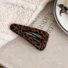 Grampo de Cabelo Maillard Outono e Inverno Estampa de Leopardo para Mulheres 2025 Novo Grampo para Mecha da Testa Franja Grampo Bb Grampo Lateral de Orelha Acessórios de Cabelo