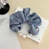 Diadema Retro de Perlas Francesa para Mujer, Cuerda para el Cabello de Alta Elasticidad y Duradera, Diadema de Bola, Elegante Diadema de Goma