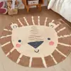 Tapete Redondo Fofo de Desenho Animado de Caxemira Transfronteiriço Manta para Mesa de Centro de Sala de Estar Manta de Caxemira para Quarto ao Lado da Cama Manta para Quarto de Crianças