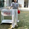 Calças Jeans Femininas de Cintura Alta 2025 Novo Estilo Petite Emagrecimento Cáqui Retas Calças Soltas de Perna Larga Comprimento Até o Chão