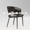 Silla de Comedor de Lujo Ligero Estilo Italiano con Respaldo, Adecuada para Comedores Domésticos, Silla con Respaldo Minimalista Moderno Nórdico, Taburete de Reunión para Hotel
