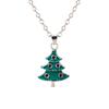 Colar de Natal Europeu e Americano Sino Floco de Neve Joias Rena de Natal Bengala do Papai Noel Pingente de Árvore de Natal