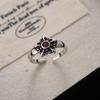 Anillo de Estrella Pentagonal Vintage para Mujer Personalidad Moda Versátil Elegante Plata de Ley S925 Chapado Anillo Abierto Anillo para Dedo Ins