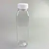 Botella Cuadrada Grande para Jugo de 360ml, Botella para Empaque de Bebidas, Botella para Bebidas de Frutas y Verduras, Botella Transparente Pte, Botella para Té de Leche, Botella para Enzimas