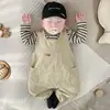 Conjunto de Primavera y Otoño para Bebé, Conjunto de Dos Piezas con Tirantes, Pantalones de Tirantes Estilosos Estilo Coreano para Exteriores para Niños y Niñas