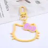 Aleación color gota de aceite hueco gato KT colgante colgante diy hecho a mano equipaje llavero funda para auriculares bolsa decoración