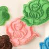 Etiqueta bordada para accesorios de ropa, etiqueta de tela con diseño de flor de ciruelo rosa, cuenta manual, parche autoadhesivo para chaqueta de plumas, pegatina de tela bordada