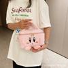Bolsa de cosméticos de peluche Kabi con dibujos animados, bolsa de almacenamiento de gran capacidad, portátil para estudiantes, bolsa de viaje para artículos de tocador y cosméticos