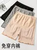 Pantalones de seguridad para mujeres embarazadas verano finos talla grande 260 kg algodón dos en uno ropa interior pantalones anti-luz shorts