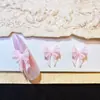 Nuevo Estilo Cinta Color Sólido Moño Accesorios para Uñas Artísticas Dulce Simple Versátil Moño Pinza para el Cabello Accesorios de Resina