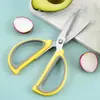 08A Tijeras Multifuncionales para el Hogar Acero Inoxidable Mango de Plástico Bicolor Tijeras de Cocina Fuertes Tijeras para Estudiantes y Oficina Venta al por Mayor