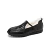 ¡Súper Cálido! Zapatos de Lana Espesa para Mujer Invierno Nuevos Zapatos de Caña Baja Suela Deportiva Tira en T Zapatos de Piel de Cabra Forrados de Lana