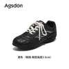 Zapatillas de Entrenamiento Negras Alemanas Aogushi Deng para Mujer 2026 Nuevo Otoño/Invierno Suela Gruesa Suela Blanda Retro Zapatillas Deportivas Casuales para Fitness