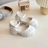 Sandálias Fechadas de Cor Sólida Moda Lolita para Meninas Nova Coleção Primavera/Verão 2025 Sandálias Princesa de Solado Grosso para Crianças Mais Velhas