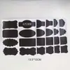 Adesivo de PVC preto removível para quadro-negro à prova d'água para garrafa de vidro de tempero de cozinha