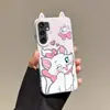 Funda Plateada de Colores con Borde Plateado Adecuada para Samsung A55 Funda para Teléfono Estilo Dibujos Animados S23Fes24Ultra A07 Doraemon