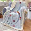Ins macia e fofa manta de inverno quente de flanela de leite para gato, cobertor de ombro espesso de lã de cordeiro, manta decorativa para sofá