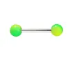 Argolas para língua e mamilos em cores mistas e degradê bi-color europeias e americanas, joias de piercing em acrílico estilo japonês, fabricante transfronteiriço para Amazon e AliExpress