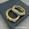 Pulsera de perla barroca natural con incrustaciones de turquesa, personalizada, de jade checo, color verde, galvanizada, venta al por mayor