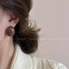 Aretes retro Maillard semicírculo resina temperamento femenino nicho diseño sentido aretes otoño e invierno moda estilo frío aretes