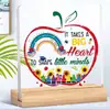 Nuevo Producto Transfronterizo Superventas Acrílico Cuadrado con Base de Madera Día de San Valentín Día de la Madre Adornos Artesanales de Escritorio