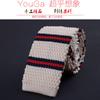 Série de tricô gravata de lã masculina moda negócios Casamento gravata de noivo Gravata de tricô plana estreita coreana