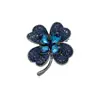 Exquisito Broche de Trébol de Cuatro Hojas de Cristal, Broche de Alta Gama Sencillo y Versátil para Mujer, Elegante Ramillete, Decoración de Ropa de Alta Gama