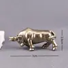 Touro de Latão Puro da Tourada Espanhola, Doze Signos do Zodíaco, Estátua de Touro, Decoração Criativa Cultural Vintage, Artesanato de Mesa, Ornamento de Cobre