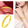 Uma Variedade de Pulseiras Tubo Plano Dourado Galvanizado a Vácuo Céu Estrelado, Harmonia Perfeita, Brilhando como Estrelas, Pulseiras Céu Estrelado Esculpidas