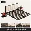 Cama Flotante de Hierro Forjado, Diseño Moderno Simple para Dormitorio del Hogar, Cama Matrimonial para Alquiler, Cama de Hierro Forjado con Marco de Hierro Reforzado y Acolchado Suave Suspendido