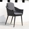 Juego de Tres Piezas de Mesa y Silla de Ratán para Exterior, Patio, Terraza de Jardín, Hotel, Restaurante, Cafetería, Ocio, Combinación de Silla Individual de Ratán