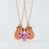 Collar con Colgante Magnético de Capibara Lindo del Fabricante Aleación de Dibujos Animados Esmalte Mejor Amigo Joyería Infantil