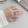 Anillo Retro con Lazo Estilo Coreano para Mujer, Nuevo Anillo de Dedo Índice Abierto de Personalidad de Moda Estilo Ins, Celebridad de Internet, Simple, Estudiante