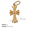 Colar Cruz Pendant Colar Cruzado Novo Retro Luxo Leve Aço Inoxidável Banhado a Ouro 18K Acessórios para Mulheres