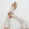 Guantes Largos de Moda Sexy para Fiesta Disfraz Accesorios de Baile de Graduación Guantes de Encaje para Adultos Guantes Protectores Solares para Cubrir Cicatrices