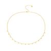Collar de acero de titanio con cadena de cuentas de acero inoxidable multicolor nicho europeo y americano que no se decolora cadena de lujo ligero para mujer fabricante simple